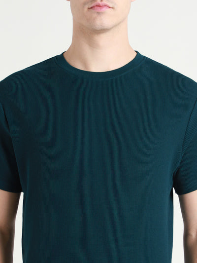 Dennis Lingo Men's Teal Waffle Knit T-shirts