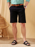 Men Cotton Striped Regular Fit Knee length Shorts