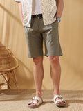 Men Cotton Striped Regular Fit Knee length Shorts