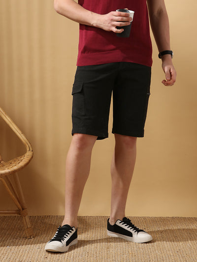 Men's Solid Casual Cargo Shorts
