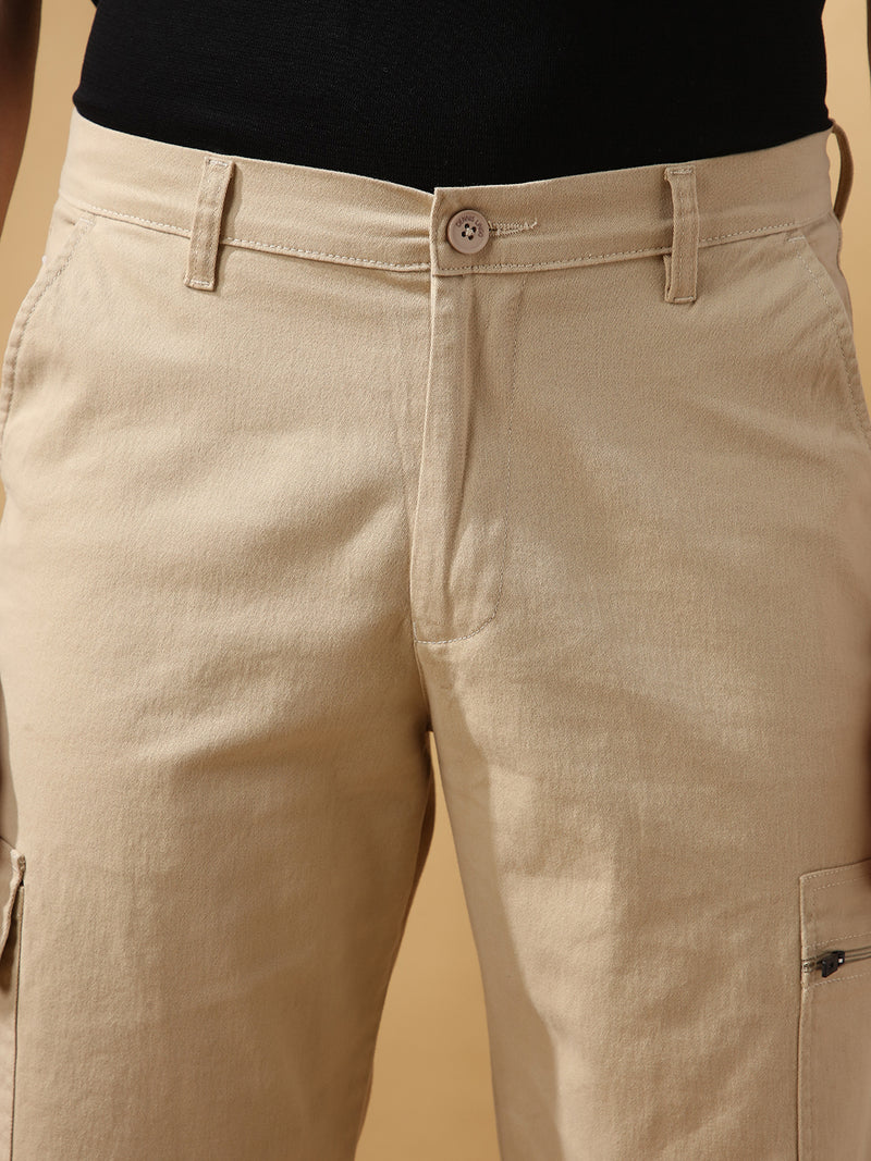 Men's Solid Casual Cargo Shorts