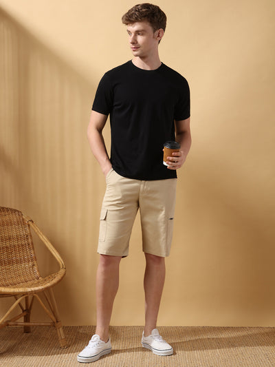 Men's Solid Casual Cargo Shorts