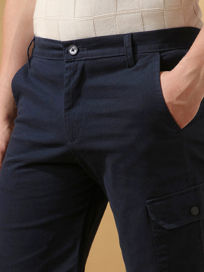Men's Solid Casual Cargo Shorts