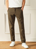 Dennis Lingo Men's Forest Green Solid Chinos
