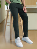 Men Solid Straight Fit Chinos Trousers