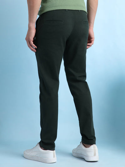 Men Solid Straight Fit Chinos Trousers