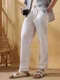 Men's Solid Straight Fit Regular Trousers
