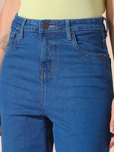 DL Woman Indigo Straight Fit High rise Stretchable Jeans