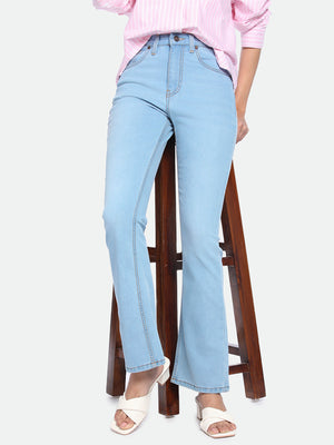 DL Woman Bootcut High-Rise Clean Look Light Fade Stretchable Jeans