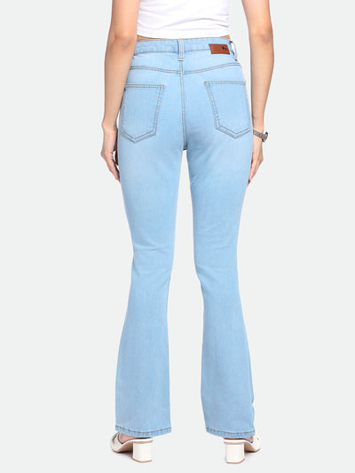 DL Woman Bootcut High-Rise Clean Look Light Fade Stretchable Jeans