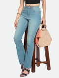 DL Woman Bootcut High-Rise Clean Look Light Fade Stretchable Jeans