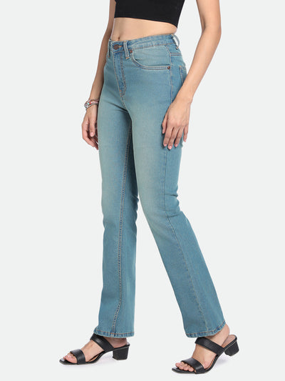 DL Woman Bootcut High-Rise Clean Look Light Fade Stretchable Jeans