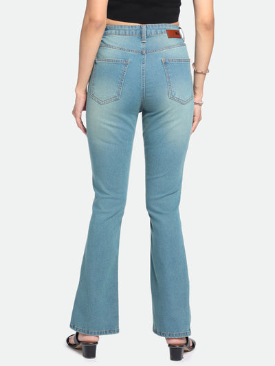 DL Woman Bootcut High-Rise Clean Look Light Fade Stretchable Jeans