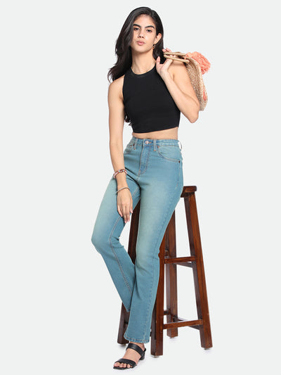 DL Woman Bootcut High-Rise Clean Look Light Fade Stretchable Jeans