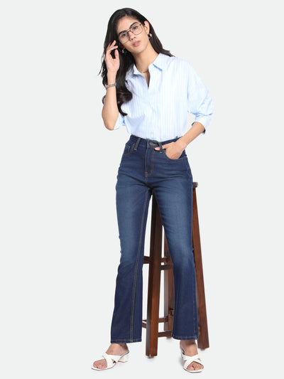 DL Woman Bootcut High-Rise Clean Look Light Fade Stretchable Jeans