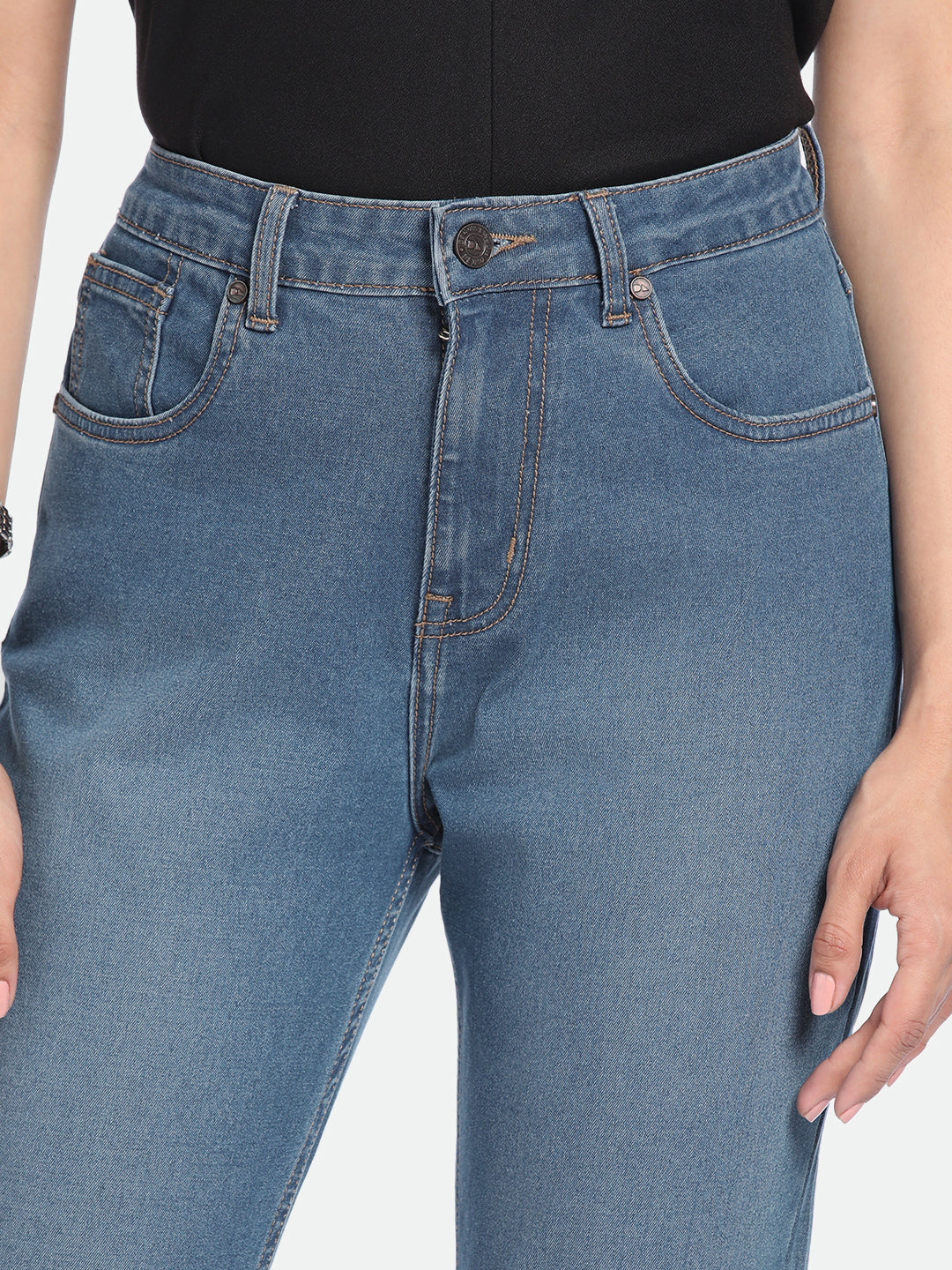 DL Woman Indigo Blue Slim Fit High Rise Jeans