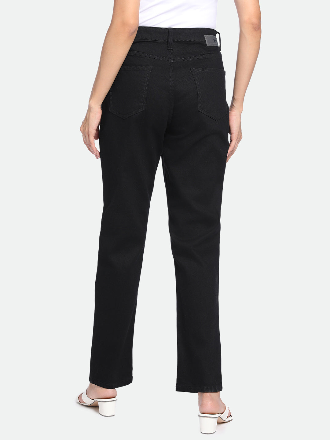 DL Woman Black Slim Fit High Rise Jeans