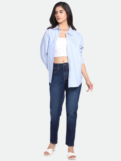 DL Woman Mom Fit High-Rise Light Fade Stretchable Jeans