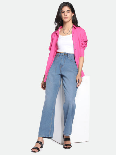 DL Woman Indigo Relaxed Fit 100% Cotton Jeans