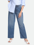 DL Woman Relaxed Fit High-Rise Light Fade Pure Cotton Jeans