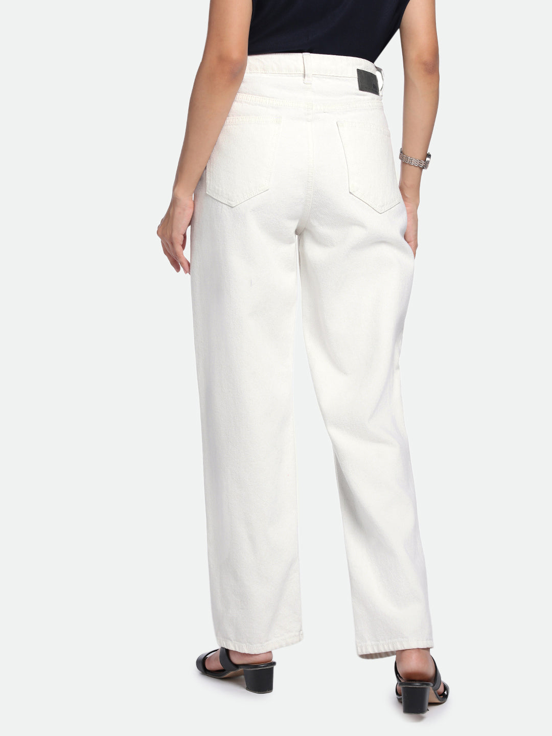 DL Woman White Relaxed Fit Jeans