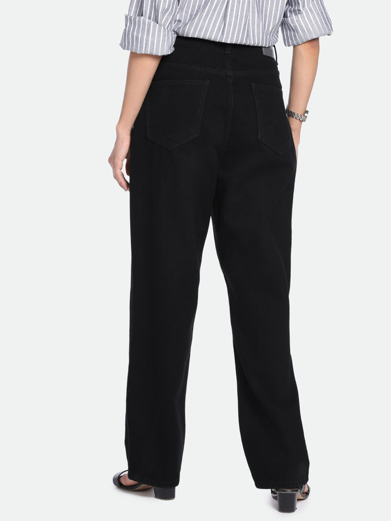 DL Woman Relaxed Fit High-Rise Clean Look Pure Cotton Jeans