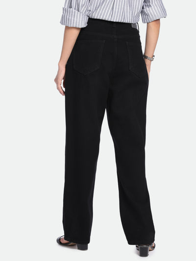 DL Woman Black Relaxed Fit Jeans