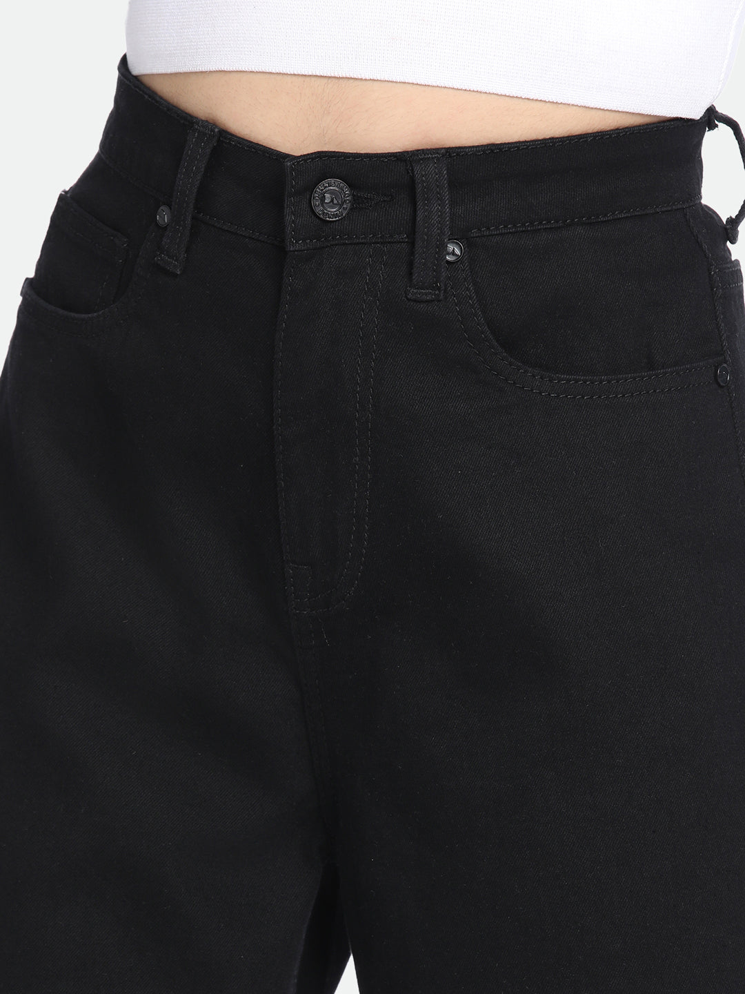 DL Woman Straight Fit High-Rise Clean Look Stretchable Jeans
