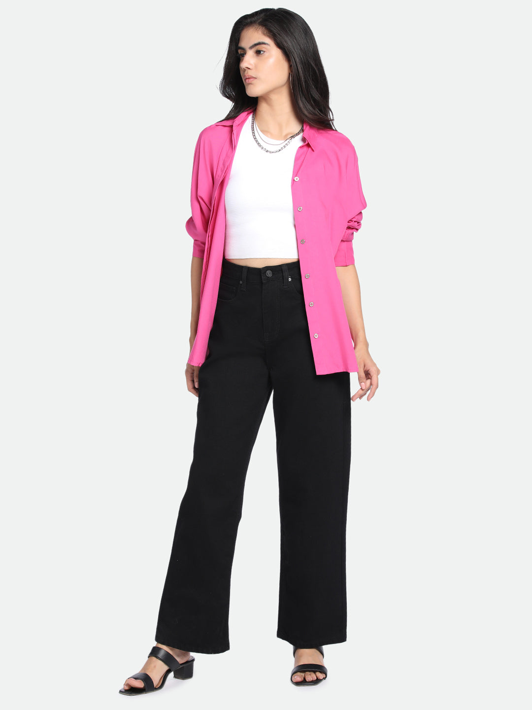 DL Woman Straight Fit High-Rise Clean Look Stretchable Jeans