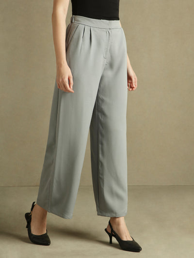 DL Women Grey Flared Women Trousers