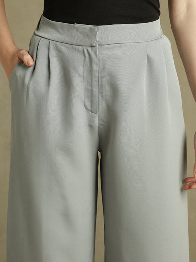 DL Women Grey Flared Women Trousers