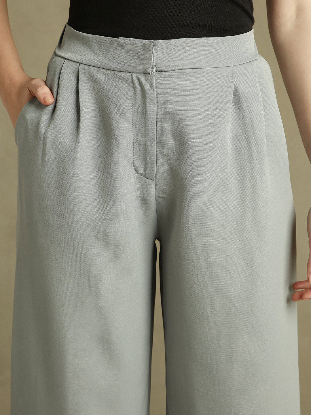 DL Women Grey Flared Women Trousers