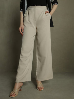 DL Woman Khaki Flared Trousers