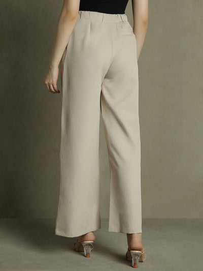 DL Woman Khaki Flared Trousers