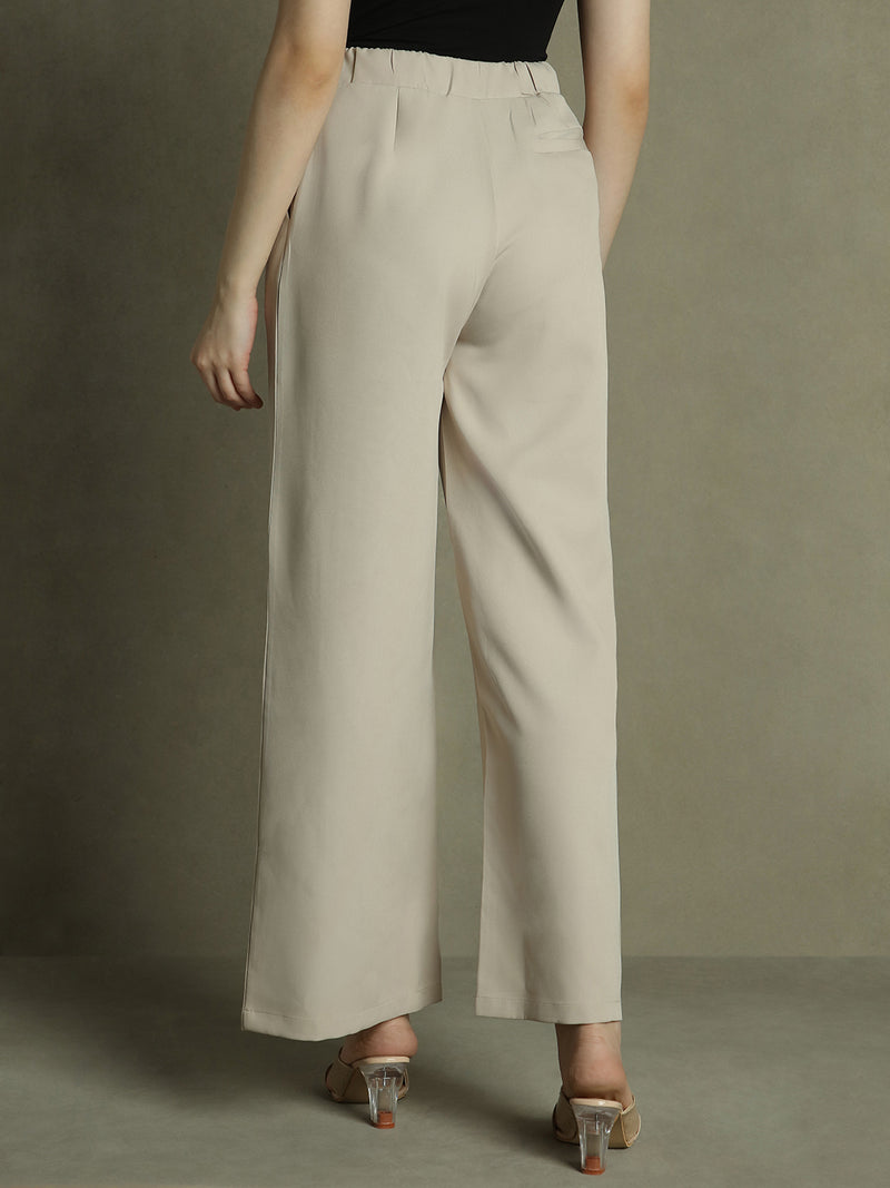 DL Woman Khaki Flared Trousers