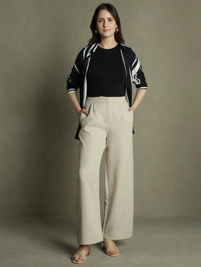 DL Woman Khaki Flared Trousers