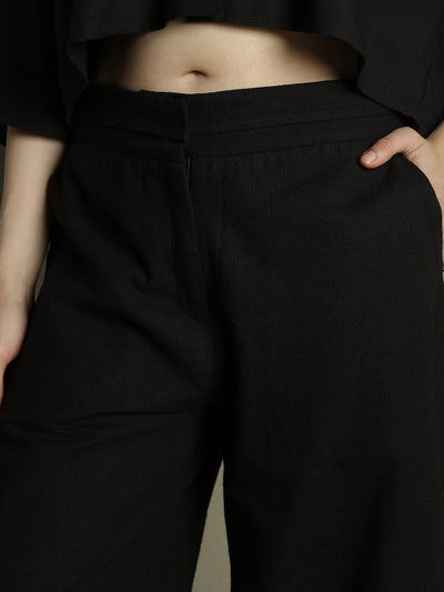 DL Woman Black Culottes Trousers
