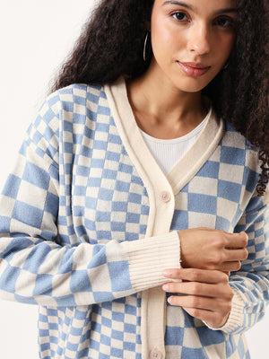 Women Colourblocked Regular Regular Fit V-Neck Full Sleeves Sweater