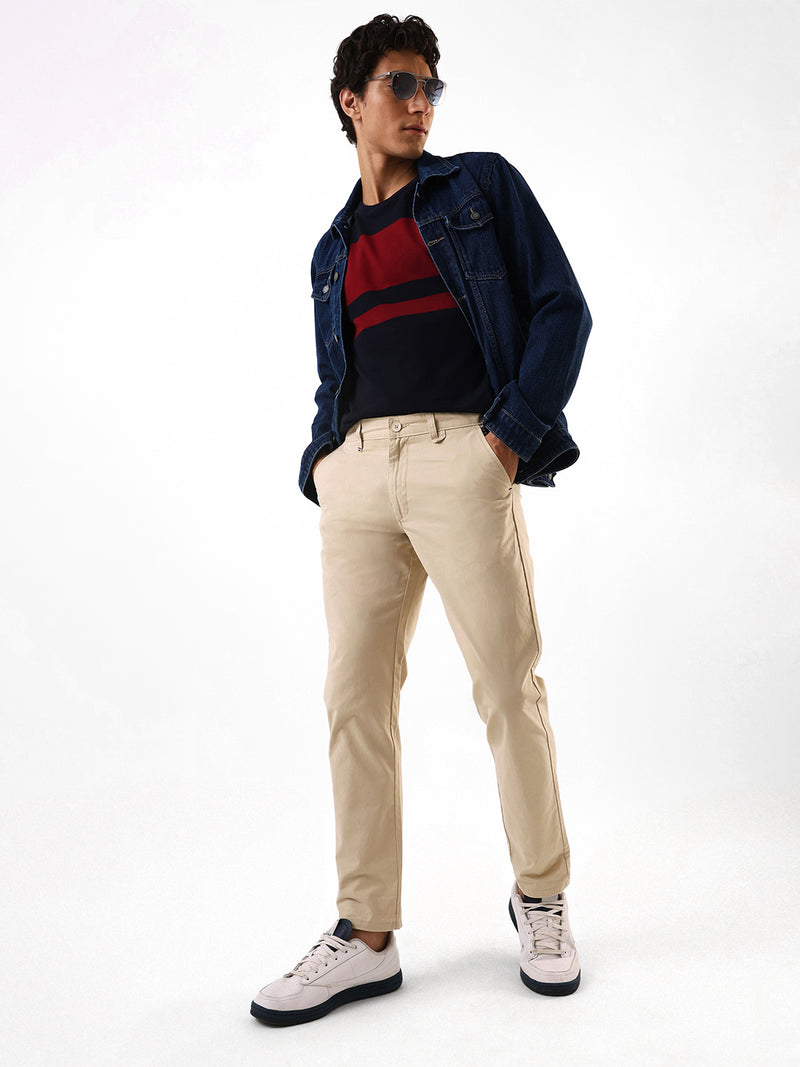 Men's Solid Slim Fit Chinos Trouser