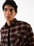 Men's Flannel Checks Spread Collar Relaxed Fit Casual Shirt