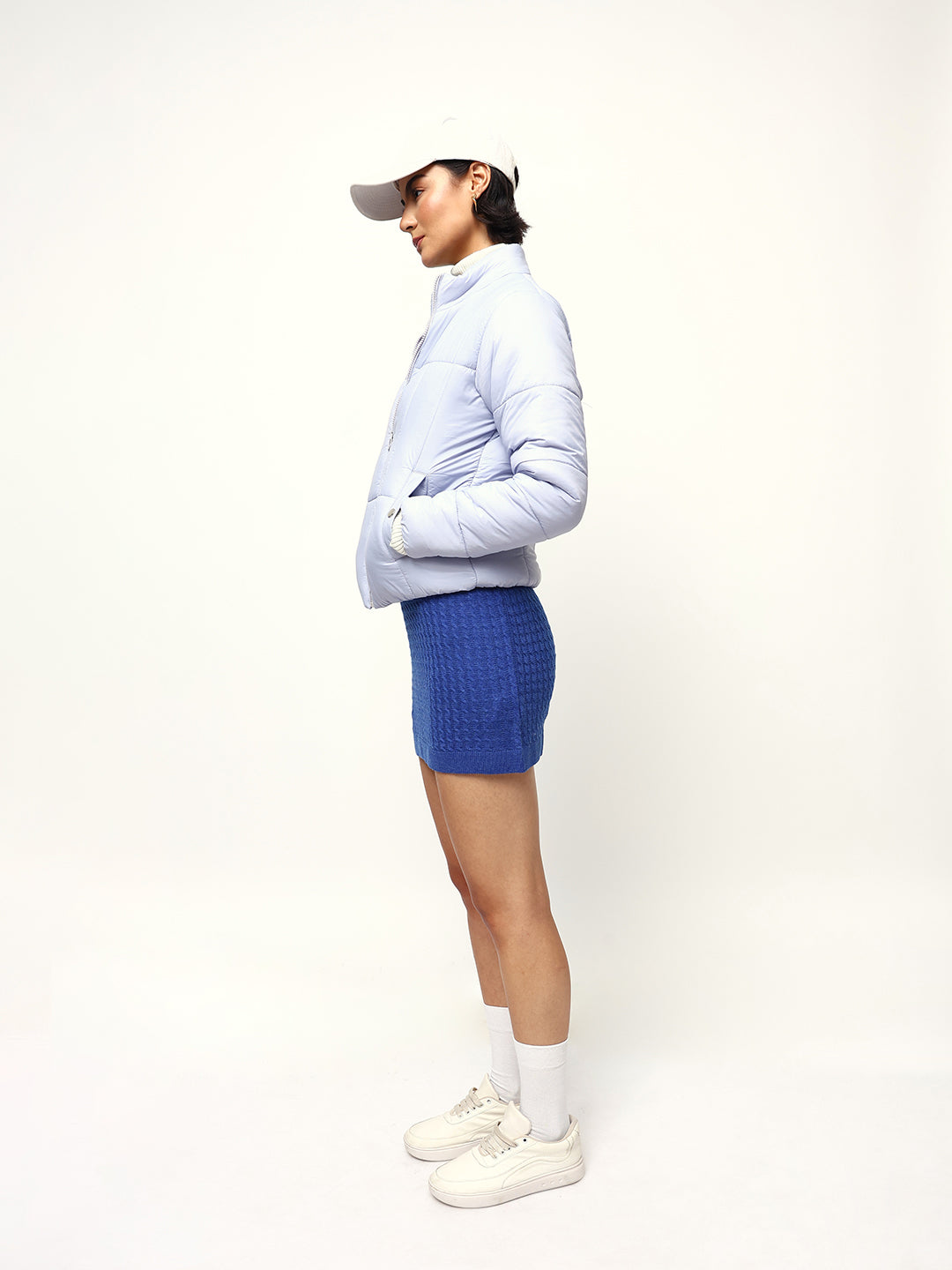 Lilac Solid Stand Collar Full Sleeves Puffer Jacket – DENNIS LINGO