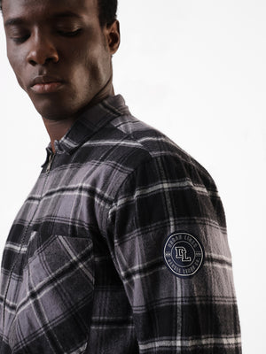 Men's Flannel Checks Spread Collar Relaxed Fit Casual Shirt