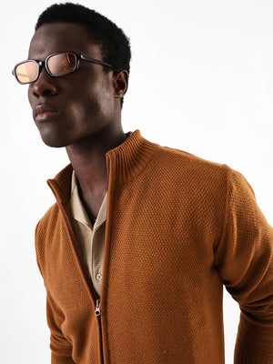 Men's Solid Regular Regular Fit High Neck Full Sleeves Sweater