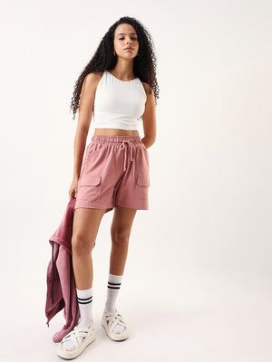 DL Woman Solid Relaxed Fit Lounge Shorts