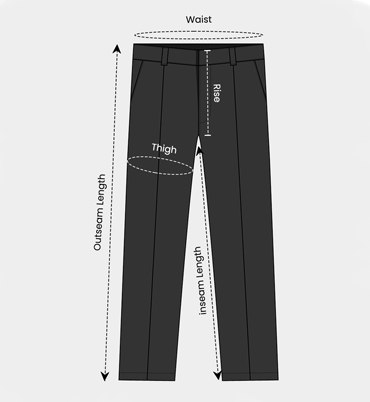 Men's Navy Solid Formal Trousers