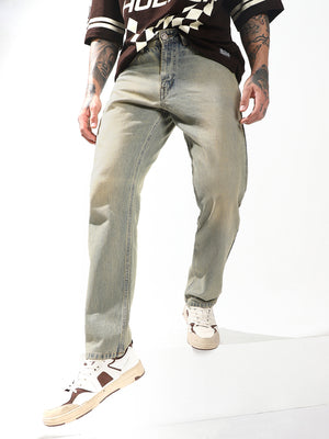Men Comfort Relaxed Fit Heavy Fade Jeans - Hubberholme x Dennis Lingo
