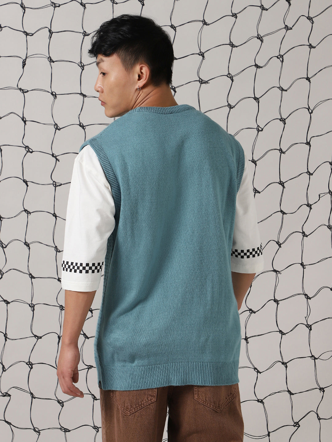 Men's Round Neck Relax Fit Sleeveless Vest Pullover - Hubberholme x Dennis Lingo