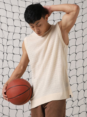 Men's Round Neck Relax Fit Sleeveless Vest Pullover - Hubberholme x Dennis Lingo