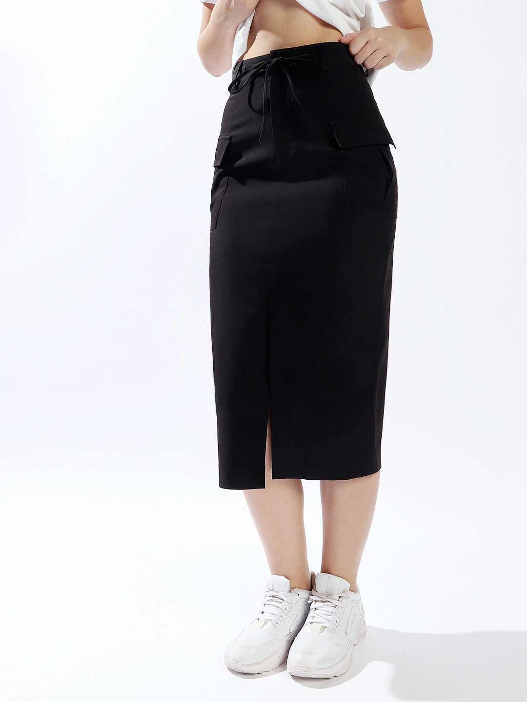 High Rise Midi A-Line Korean Cargo Skirt - Hubberholme x Dennis Lingo