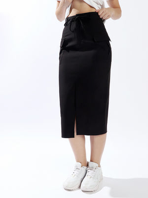 High Rise Midi A-Line Korean Cargo Skirt - Hubberholme x Dennis Lingo